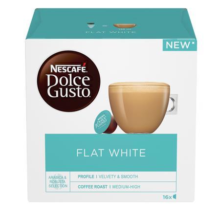 NESCAFE Kávové kapsuly, 16 ks, NESCAFÉ "Dolce Gusto Flat White"