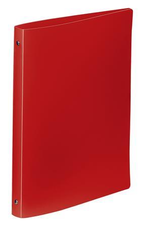 Krúžkový šanón, 4 krúžky, 25 mm, A4, PP, VIQUEL "Essentiel", červená