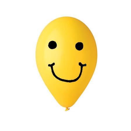 . Balón, 30 cm, smiley, žltý