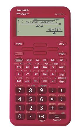 Kalkulačka, vedecká, 420 funkcií, SHARP "EL-W531TL", bordová