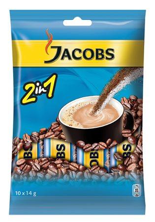 Instantná káva, stick, 10x14 g, JACOBS "2in1"