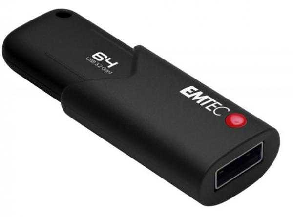 USB kľúč, 64GB, USB 3.2, titkosított, EMTEC "B120 Click Secure"