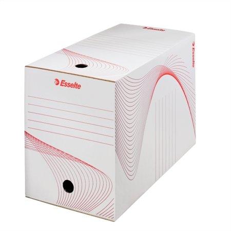 Archívny box, A4, 200 mm, kartón, ESSELTE "Boxy", biely