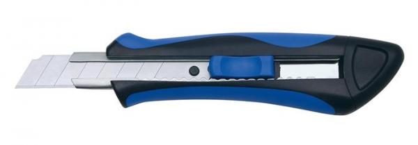 Univerzálny odlamovací nôž, 18 mm, WEDO "Soft-cut", modrá/čierna