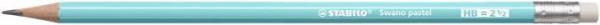 Grafitová ceruzka s gumou, HB, šesťhranná, STABILO "Swano Pastel", modrá