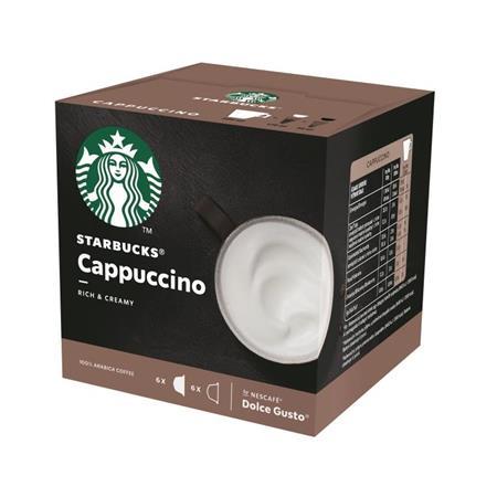 Kávové kapsuly, 12 ks, STARBUCKS by Dolce Gusto®, "Cappuccino"