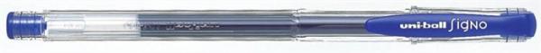 Gélové pero, 0,3 mm, s vrchnákom, UNI "UM-100 Signo Micro", tmavomodré