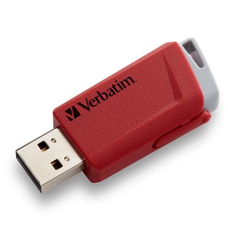 USB kľúč, 2 x 32GB, USB 3.2, 80/25MB/sec, VERBATIM "Store n Click", červená/modrá
