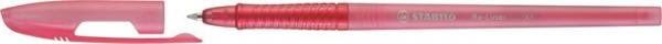 Guľôčkové pero, 0,35 mm, s vrchnákom, STABILO "Re-Liner", červené