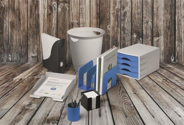 Zásuvkový box, plastový, 4 zásuvky, DURABLE "Eco", modrá