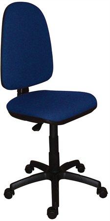 . Kancelárska stolička, čalúnená, čierny podstavec, "Golf", modrá