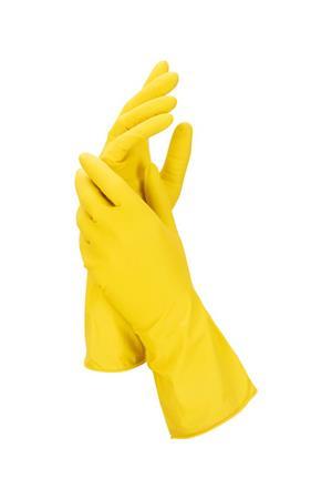. Latexové rukavice, veľkosť S, žltá