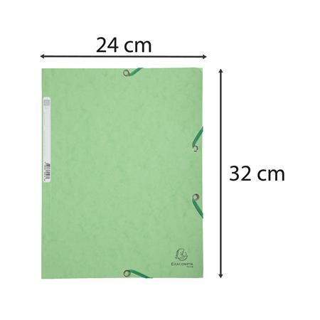 Doska s gumičkou, prešpánová, A4, EXACOMPTA, zelená 3