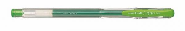 Gelové pero, 0,4 mm, s vrchnákom, UNI "UM-100 Signo Fine", svetlozelené