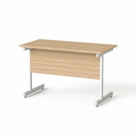 Písací stôl, so sivými kovovými nohami, 120x70 cm, MAYAH "Freedom SV-25", jaseň