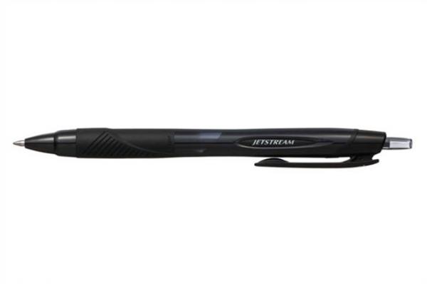 Guľôčkové pero, 0,3 mm, stláčací mechanizmus, čierne telo, UNI "SXN-157S Jetstream Sport",