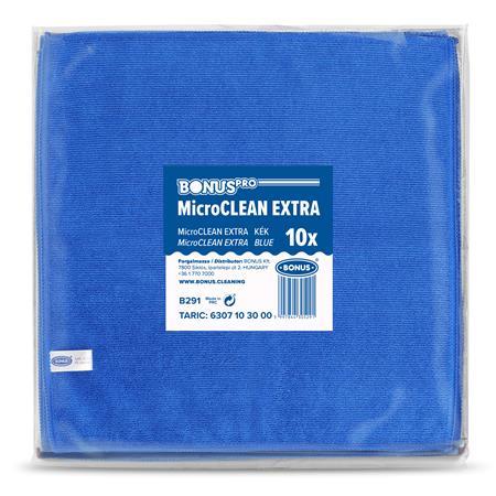 Čistiaca utierka, univerzálna,10 ks, 40x40 cm, BONUS "MicroCLEAN Extra", modrá 1
