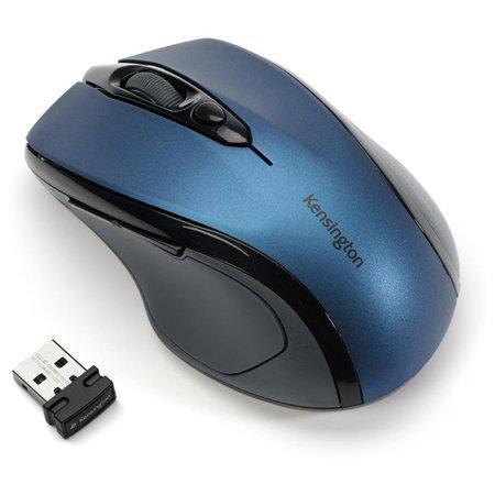 Myš, bezdrôtová, optická, stredná veľkosť, USB, KENSINGTON "Pro Fit", modrá